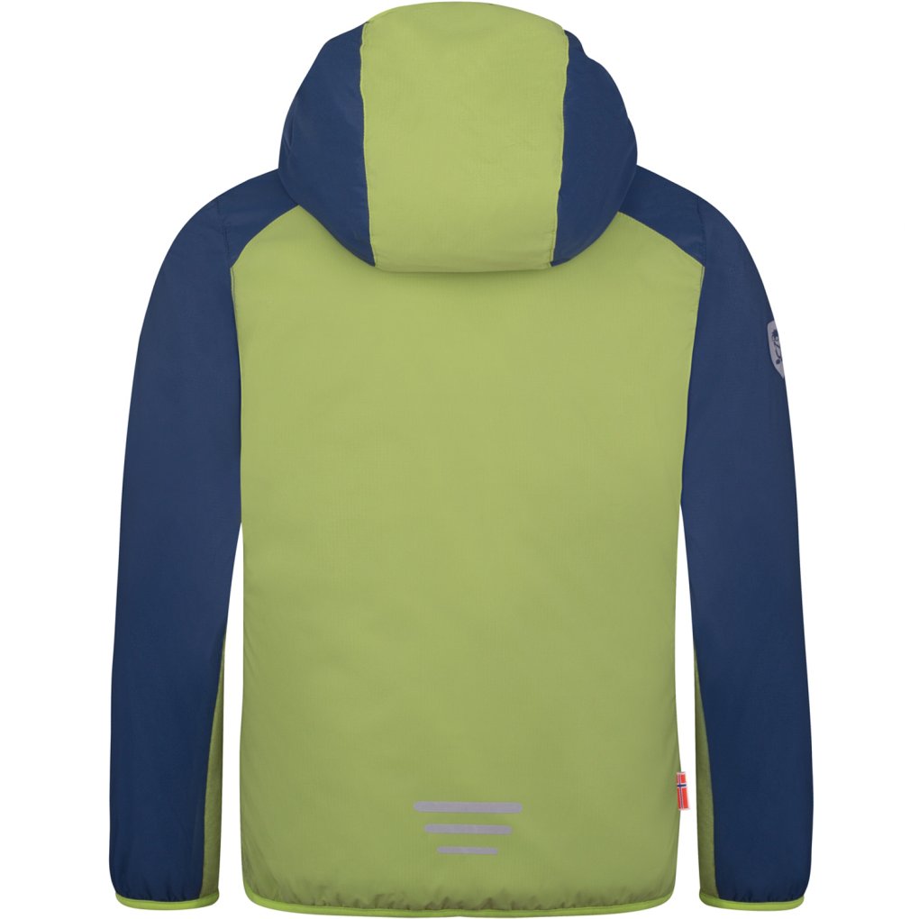 Trollkids Halsafjord Jacket Kids - Kiwi/Mystic Blue/Green Lizard