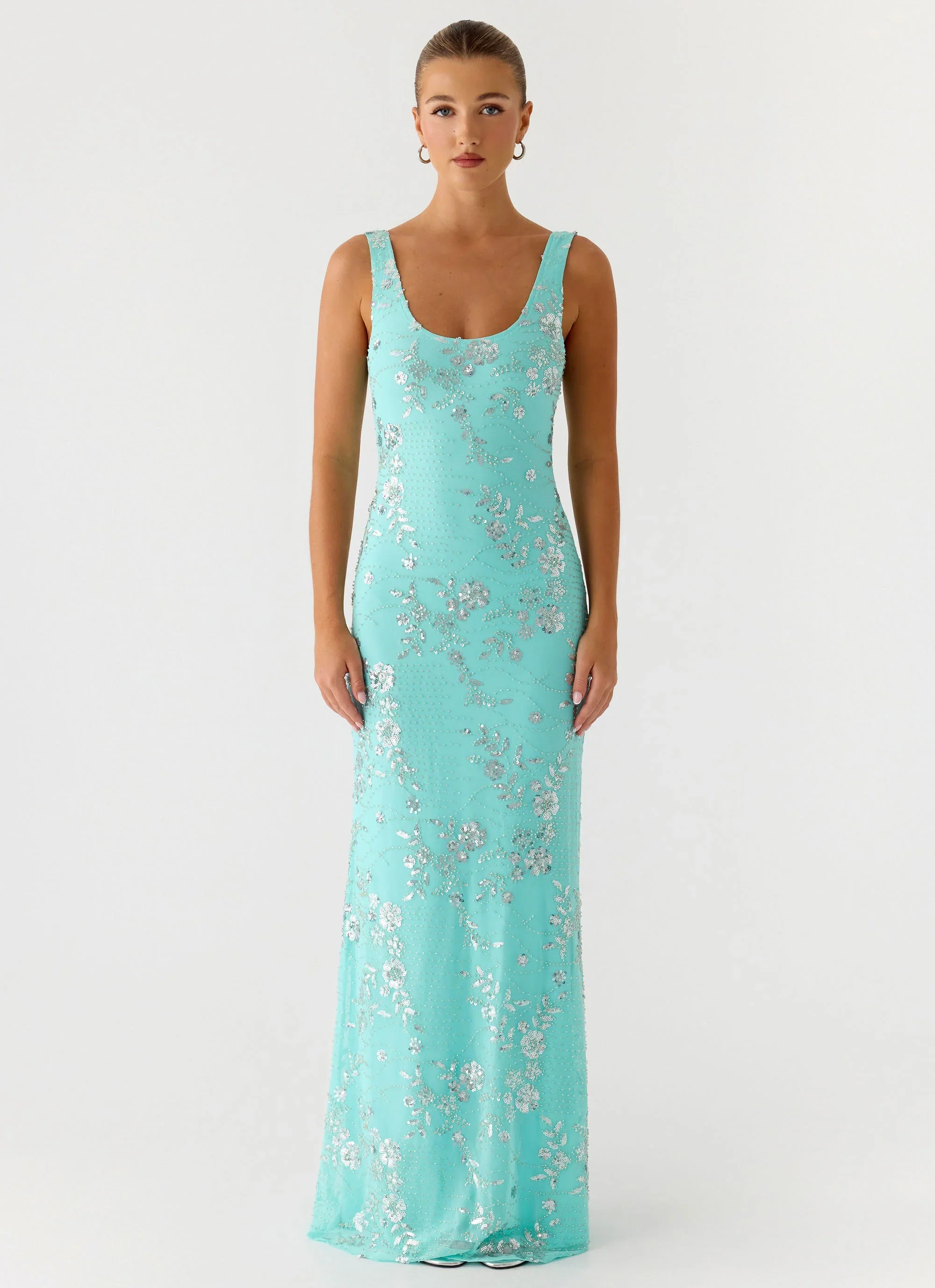 Silvana Maxi Dress - Aqua