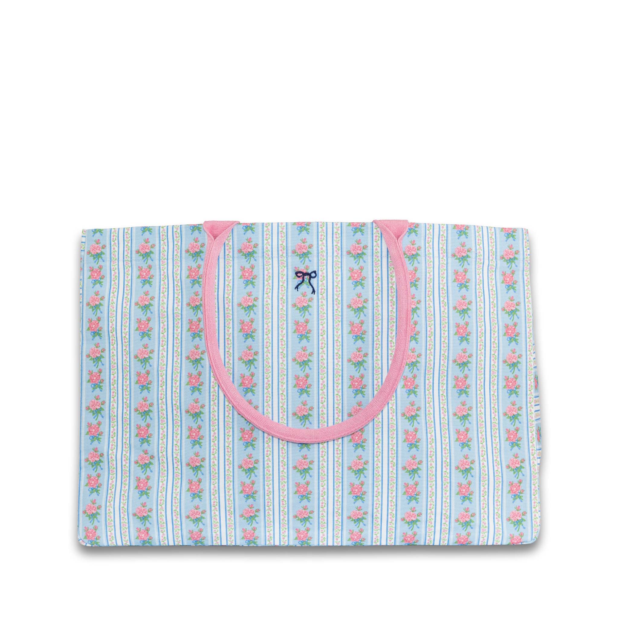Rose Stripe Oversized Canvas Tote
