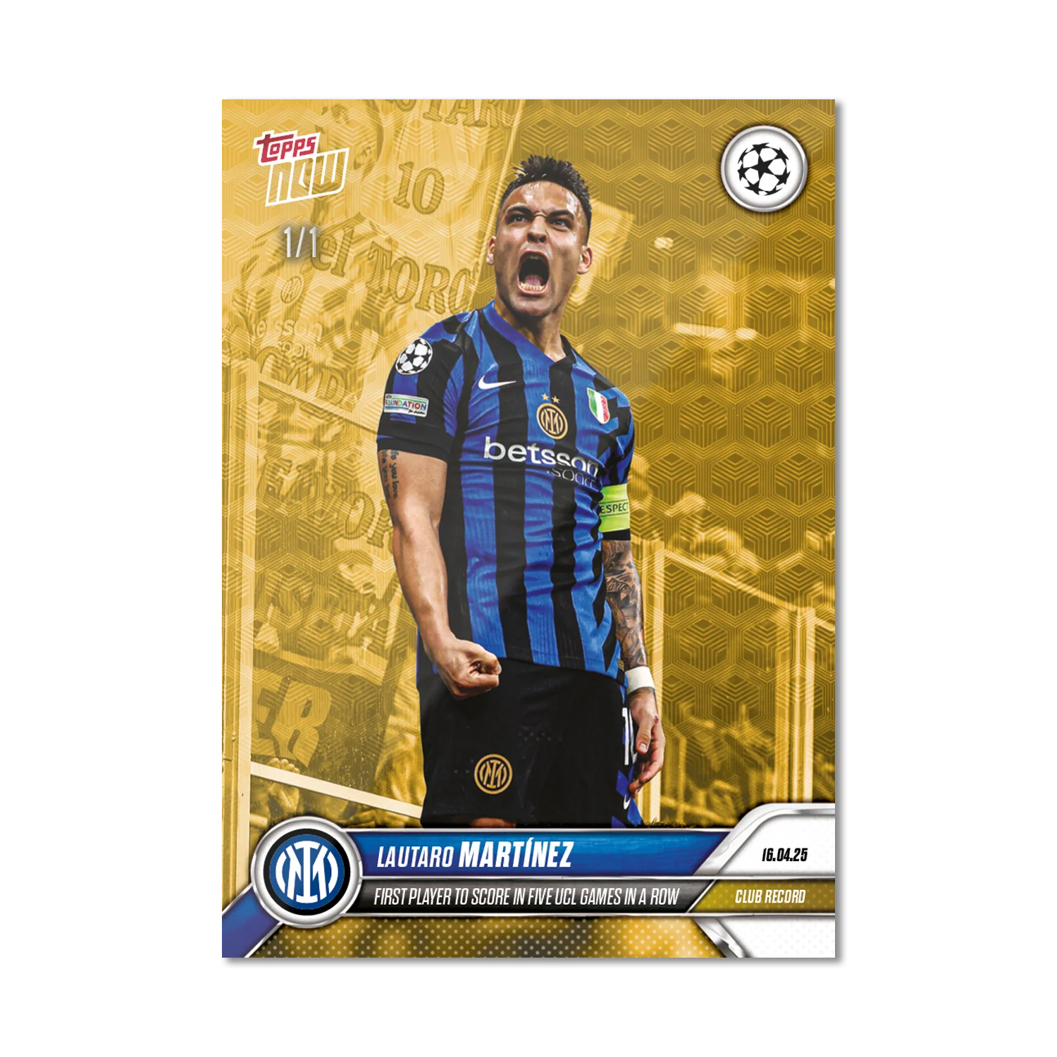 Lautaro Martínez - 2024-25 UCL Topps NOW® - Card 142