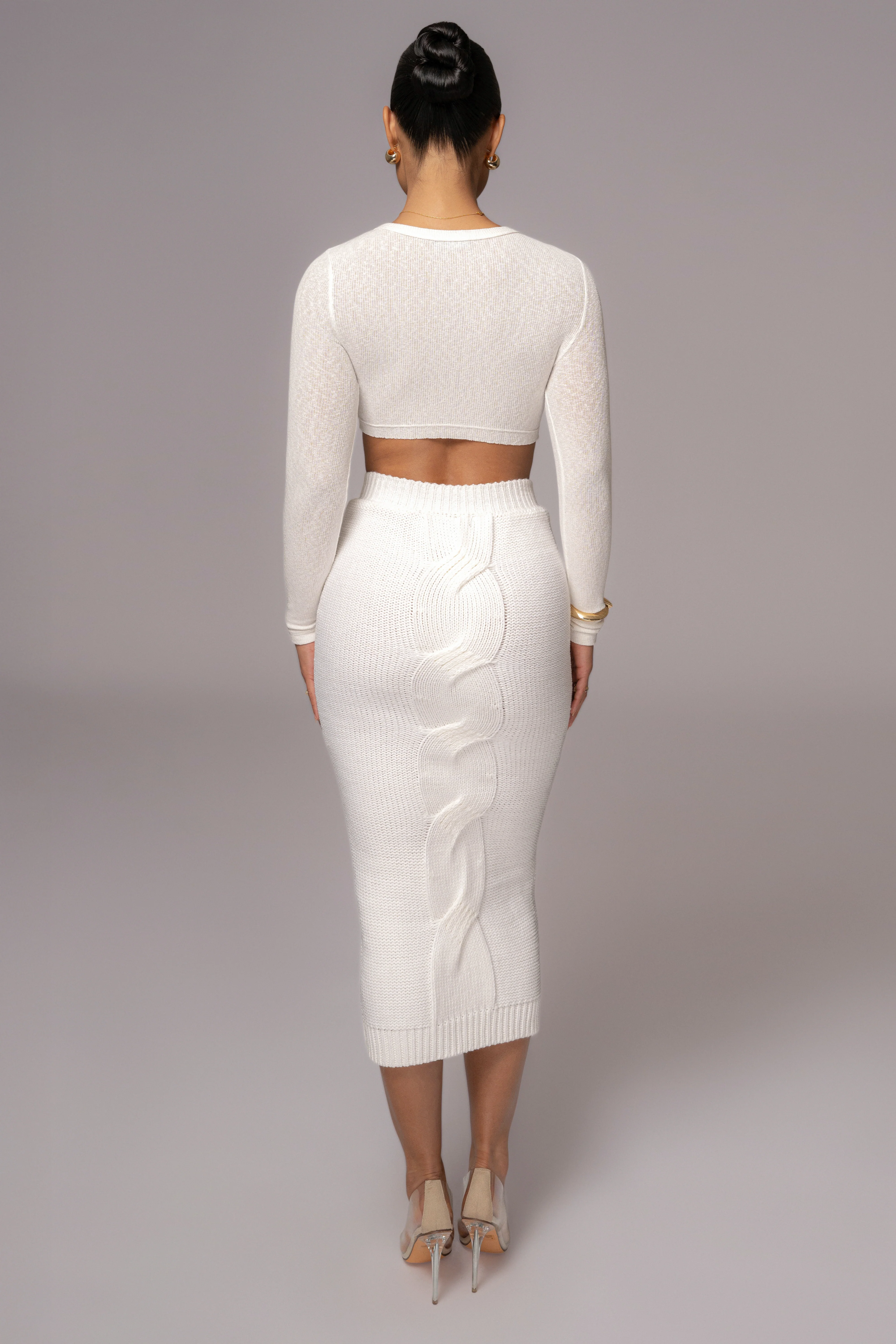 Milk Merine Knit Midi Skirt
