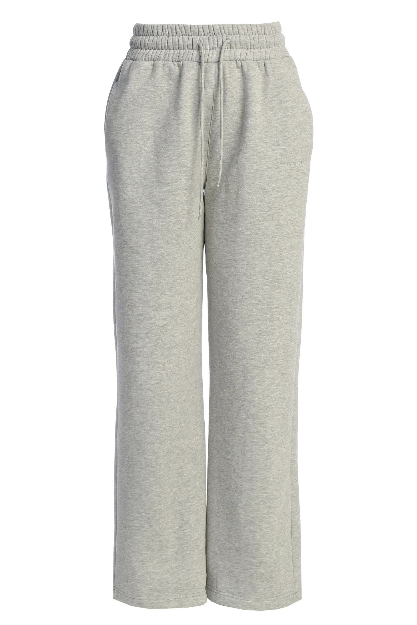 Heather Grey JLUXLABEL Logo Fleece Pants