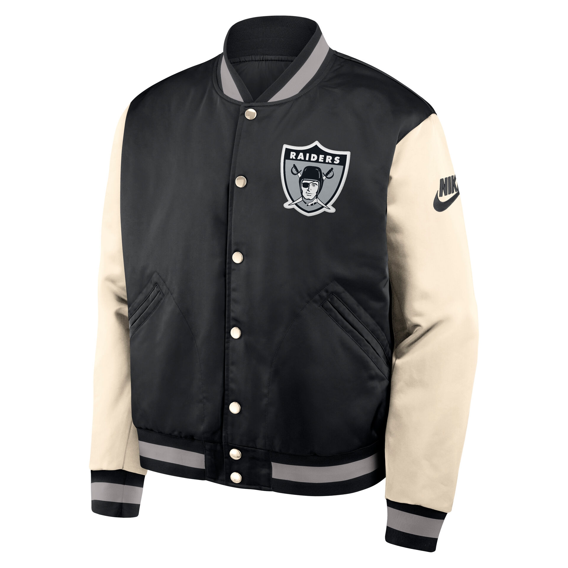Las Vegas Raiders Rewind Legacy Bomber Jacket Black/Cream