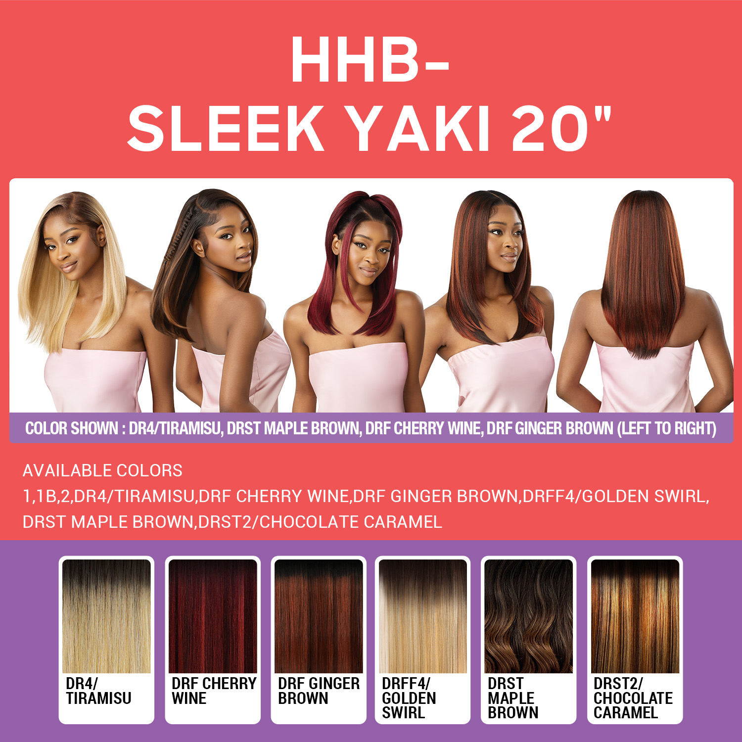 Outre Human Hair Blend HD Lace Front Wig Airtied Glueless Fully Hand-Tied 13X6 HHB-Sleek Yaki 20