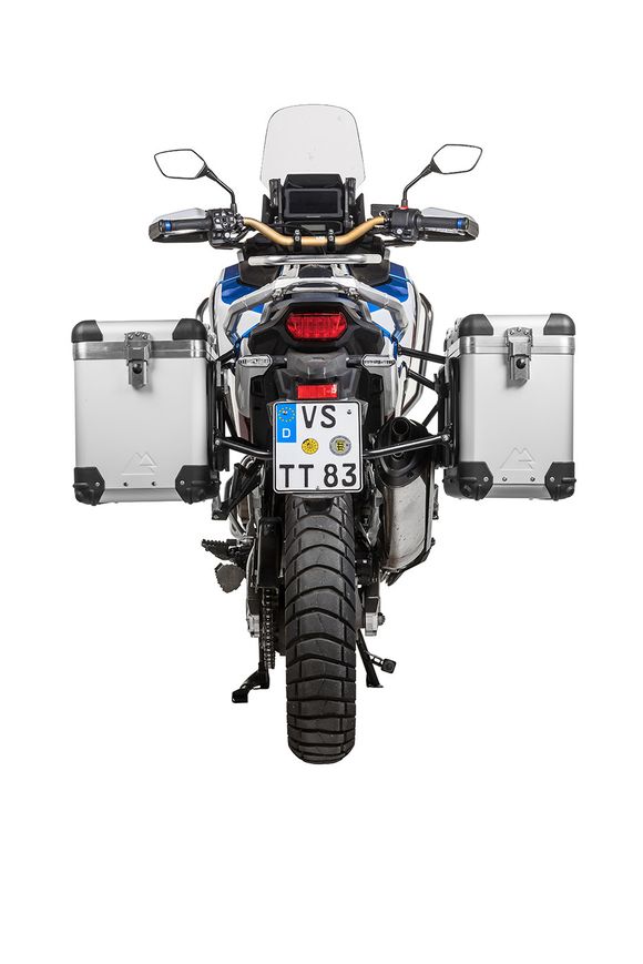 Touratech ZEGA Pro 38/45 suitcase - Black support included - Gray anodizedRef: Trt01812A / 01-403-6786-0