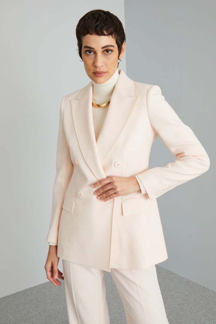 Peak lapel blazer - POWDER PINK