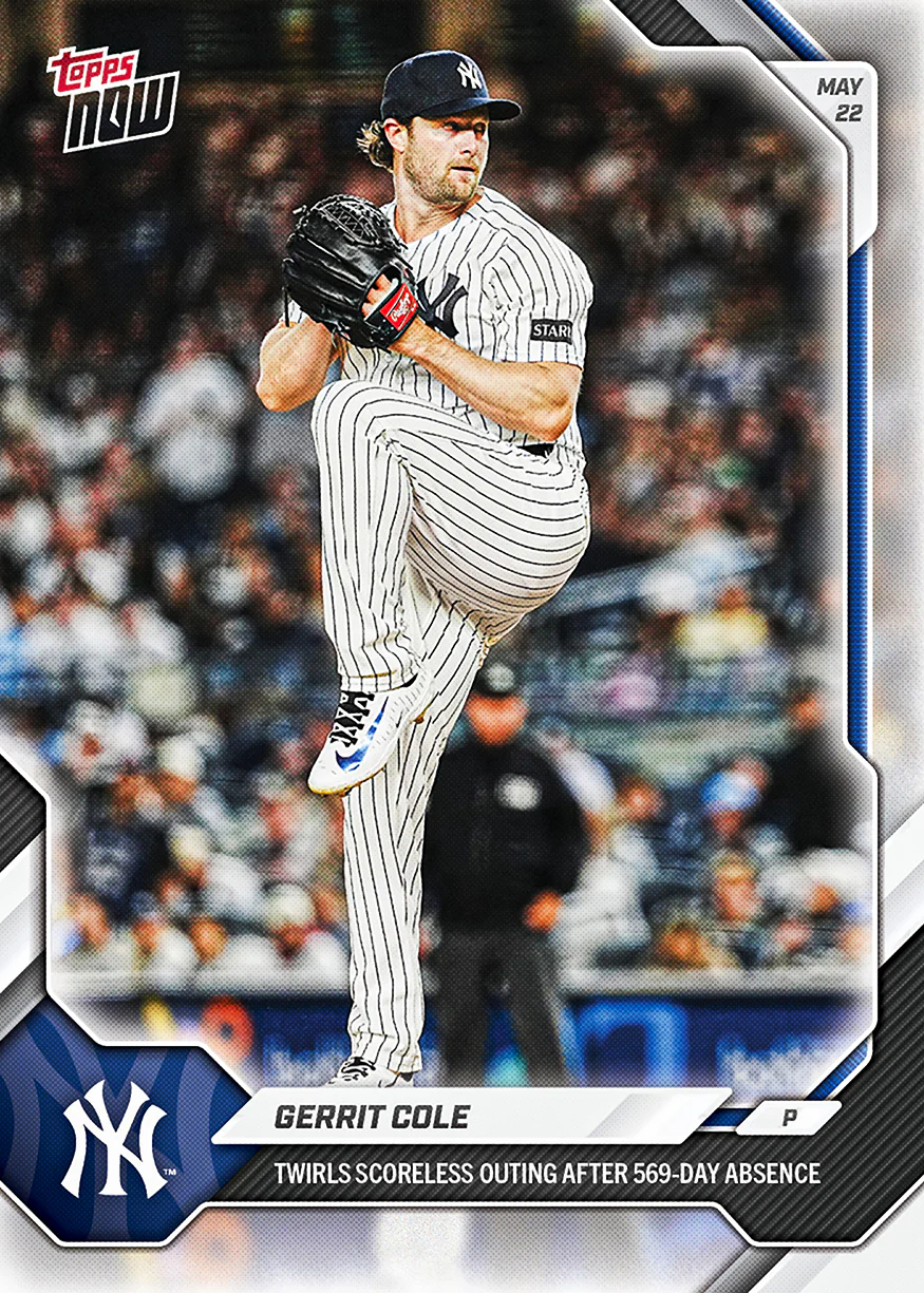 Gerrit Cole - 2026 MLB Topps NOW® - Card 229 - PR: 587