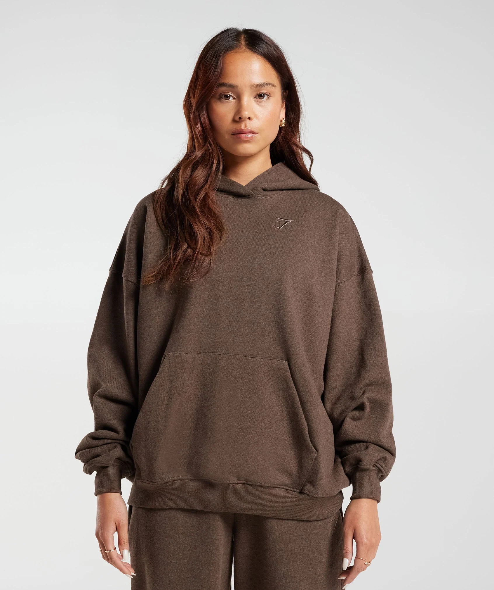 Rest Day Sweats Hoodie Cozy Brown Marl
