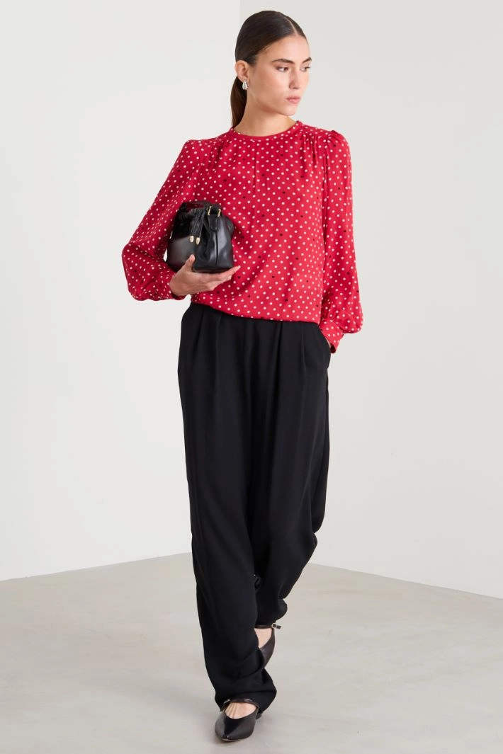 Crepe blouse - RED