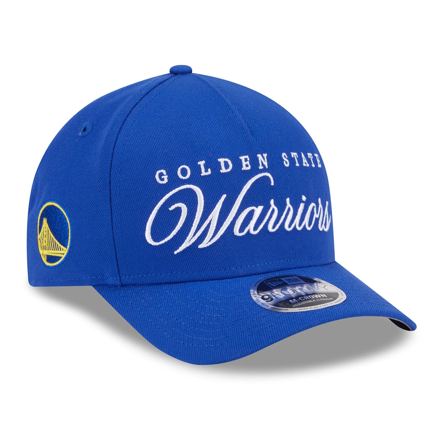 Golden State Warriors 2025 NBA Draft 9FORTY M-Crown A-Frame Snapback Cap Blue