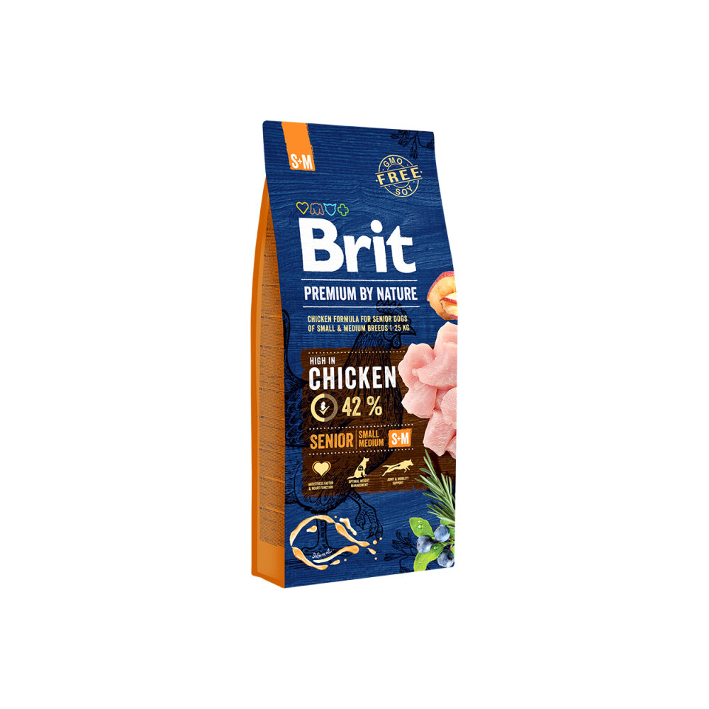 Brit Premium by Nature Senior S+M Dog Food - 15 kg