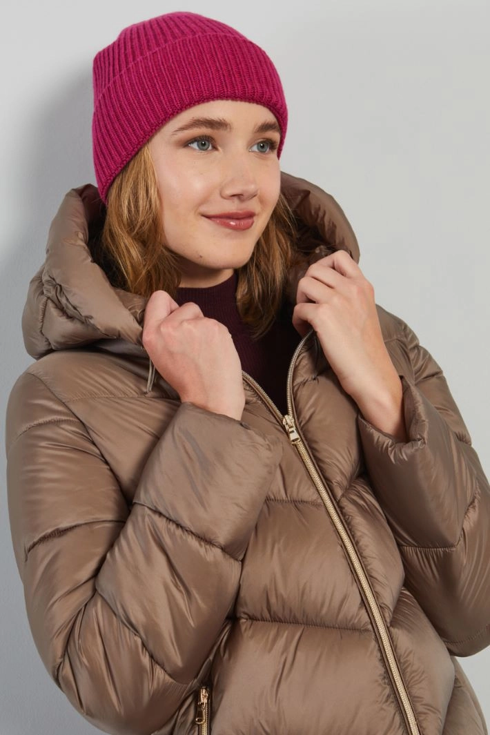 Turn-up beanie hat - CYCLAMEN