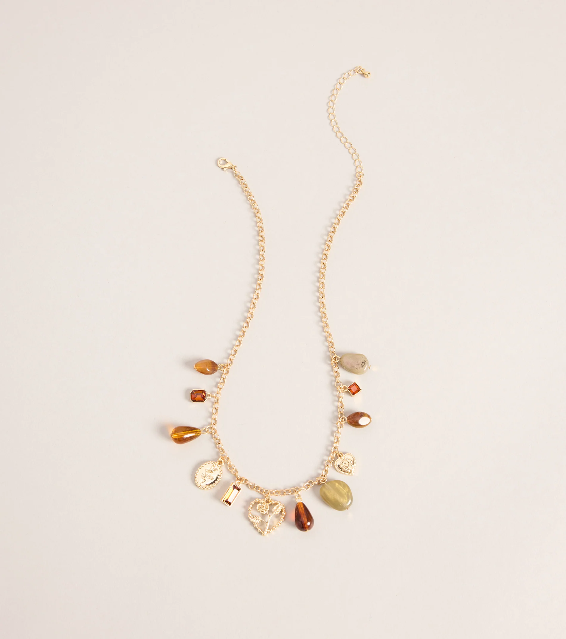 Mood Board Stone Charm Necklace