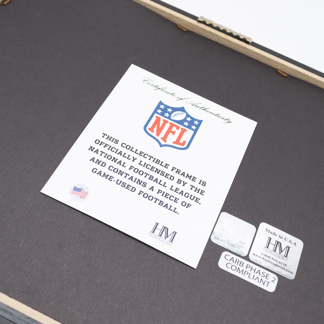 Highland Mint NFL Helmets & Game-Used Football Frame