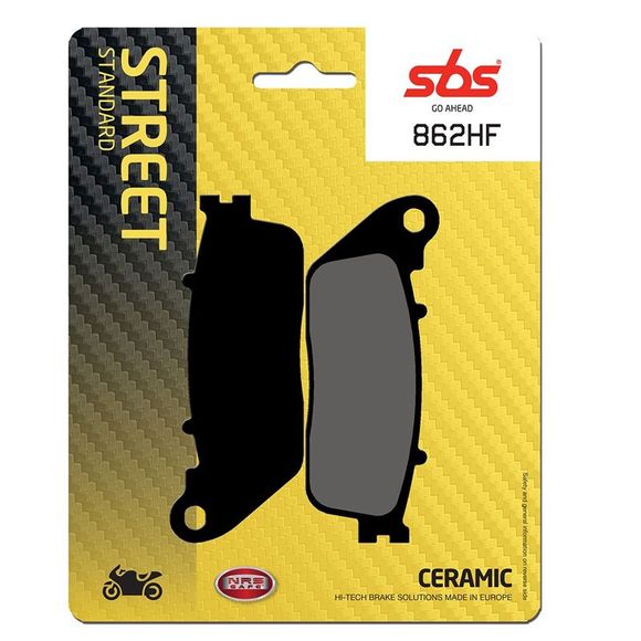 SBS 862HF Organic Rear Brake PadsRef: 862HF / 862000