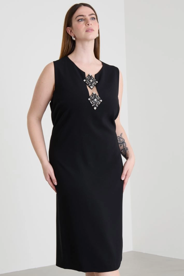 Cady dress with stones - BLACK