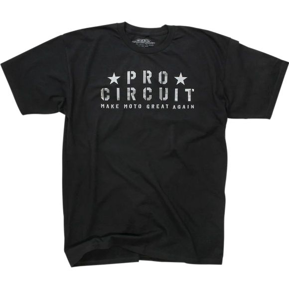 T -shirt short sleeves Pro Circuit flag - blackRef : PC0075