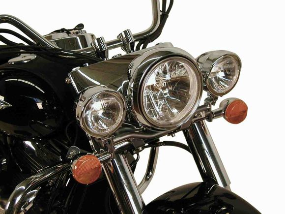 Hepco & Becker Twinlight (road) lights with bracket and cable - chromeKAWASAKI 1600 VULCAN 1600 CLASSIC (VN1600A) - 2003 - 2008Ref: Hbe00518A / 400295 00 02