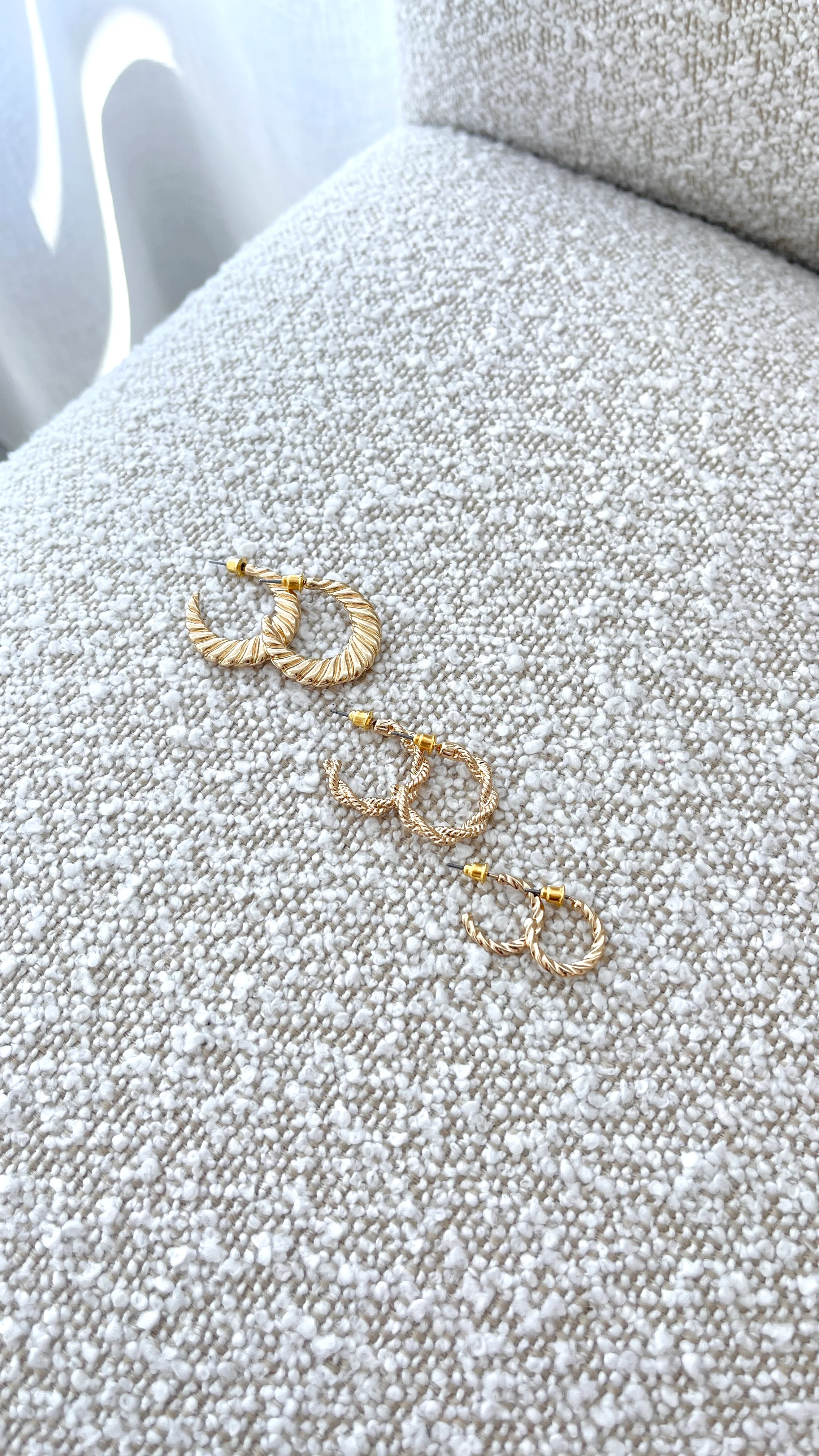 Reta Triple Pack Earrings - Gold
