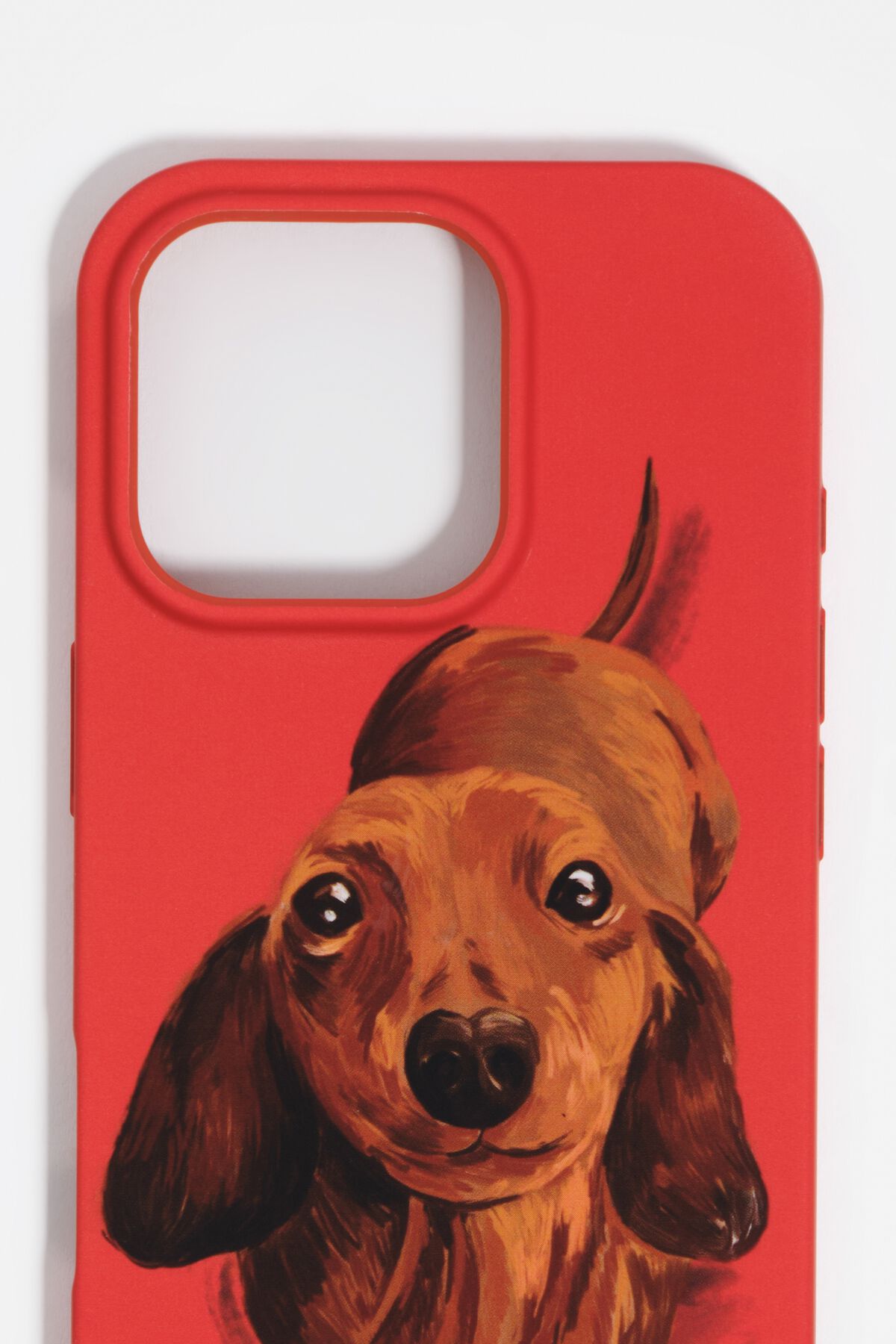 Red dachshund iPhone 16 Pro rigid case