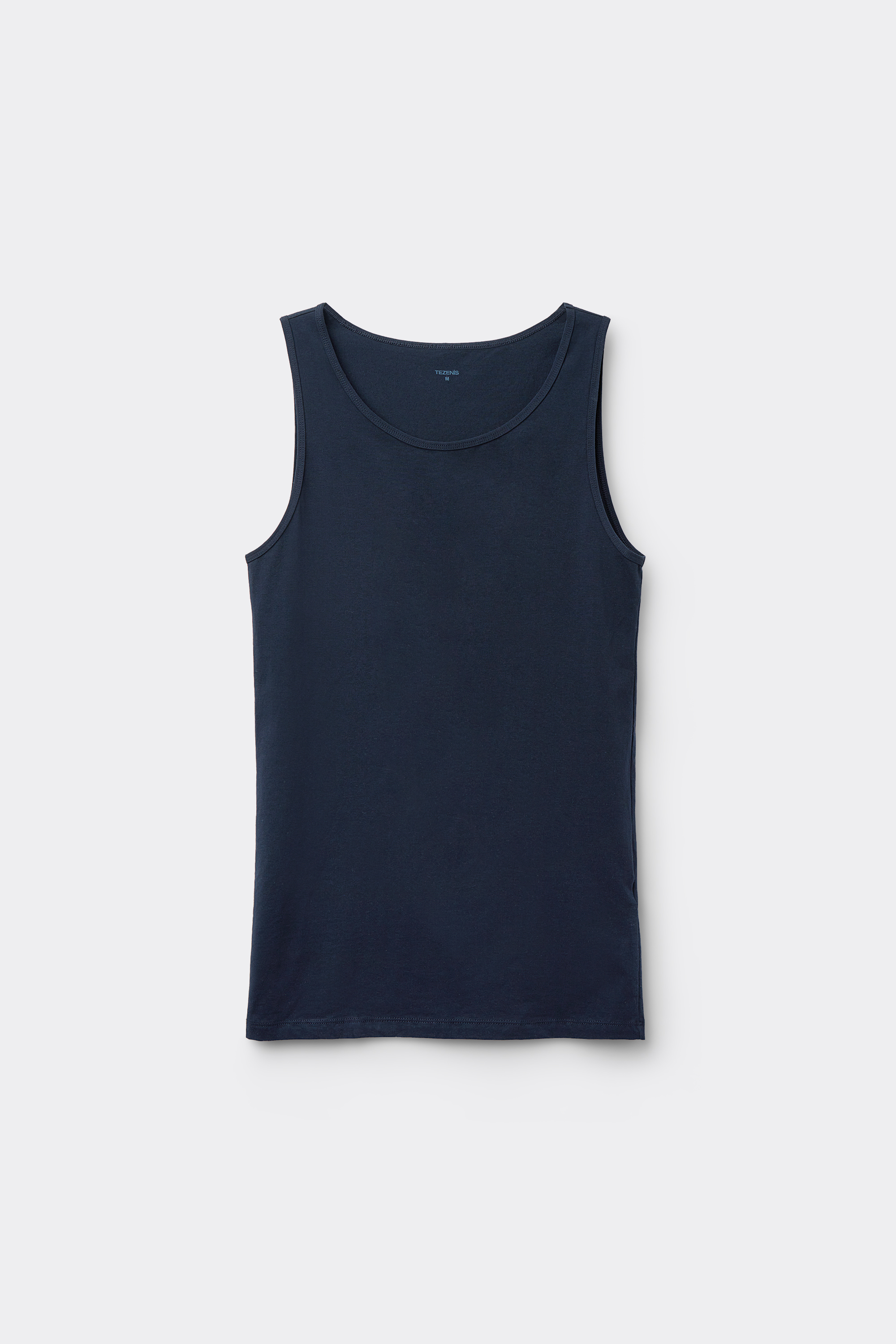 Stretch Cotton Vest with Wide Shoulder Straps