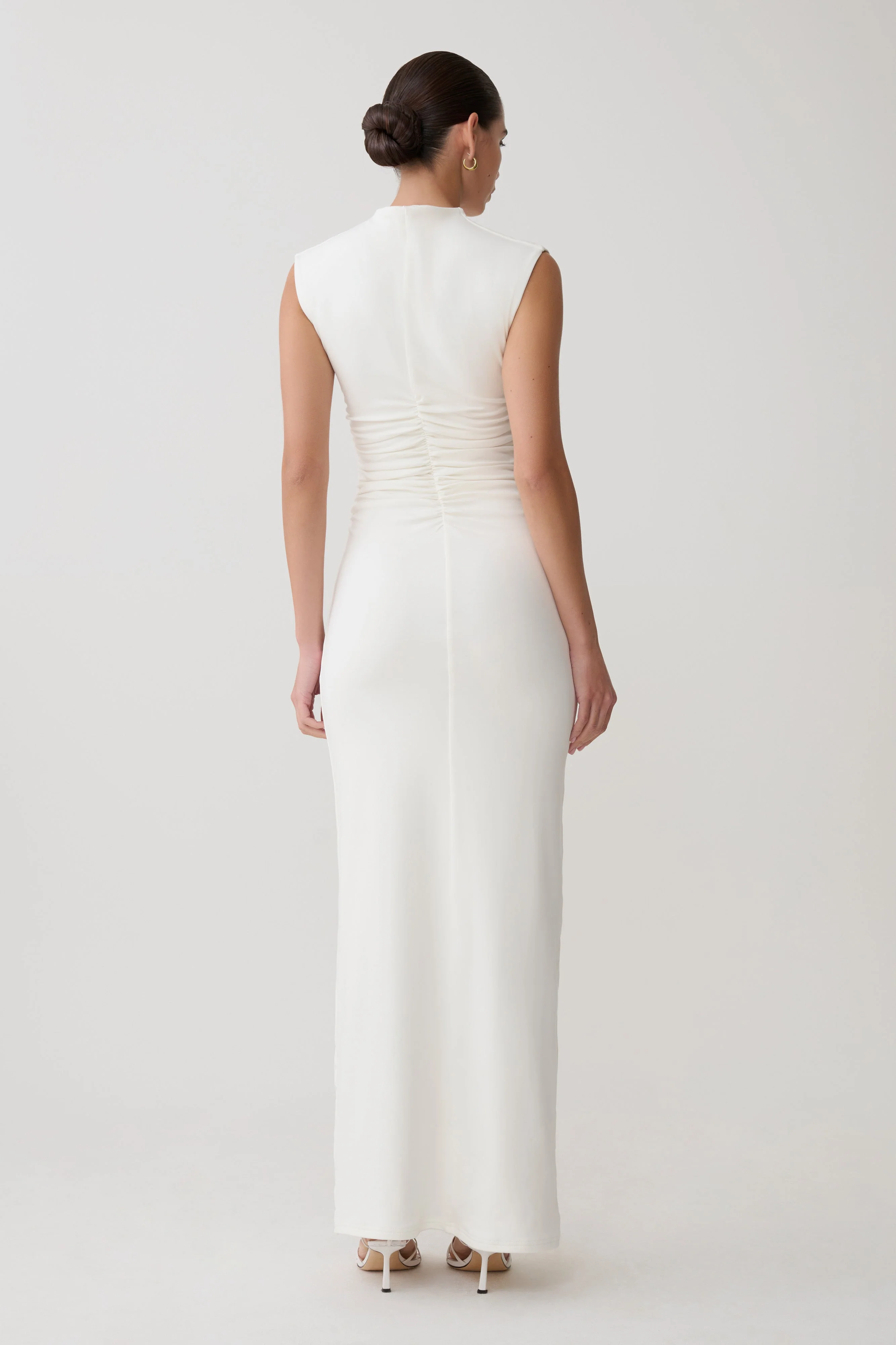 Elliot High Neck Sleeveless Maxi Dress - White