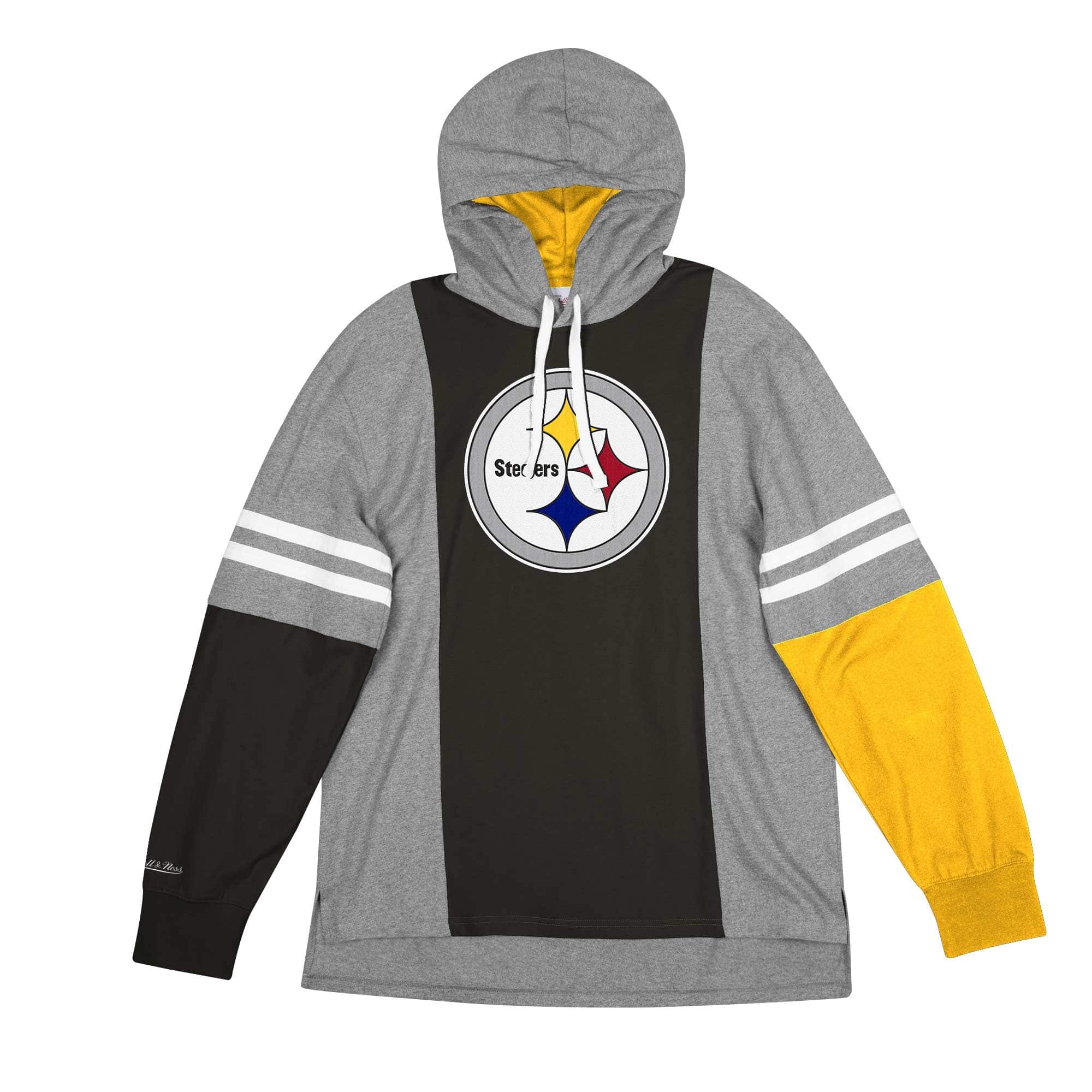 Pittsburgh Steelers Color Blocked Mitchell & Ness Lightweight NFL Hoodie