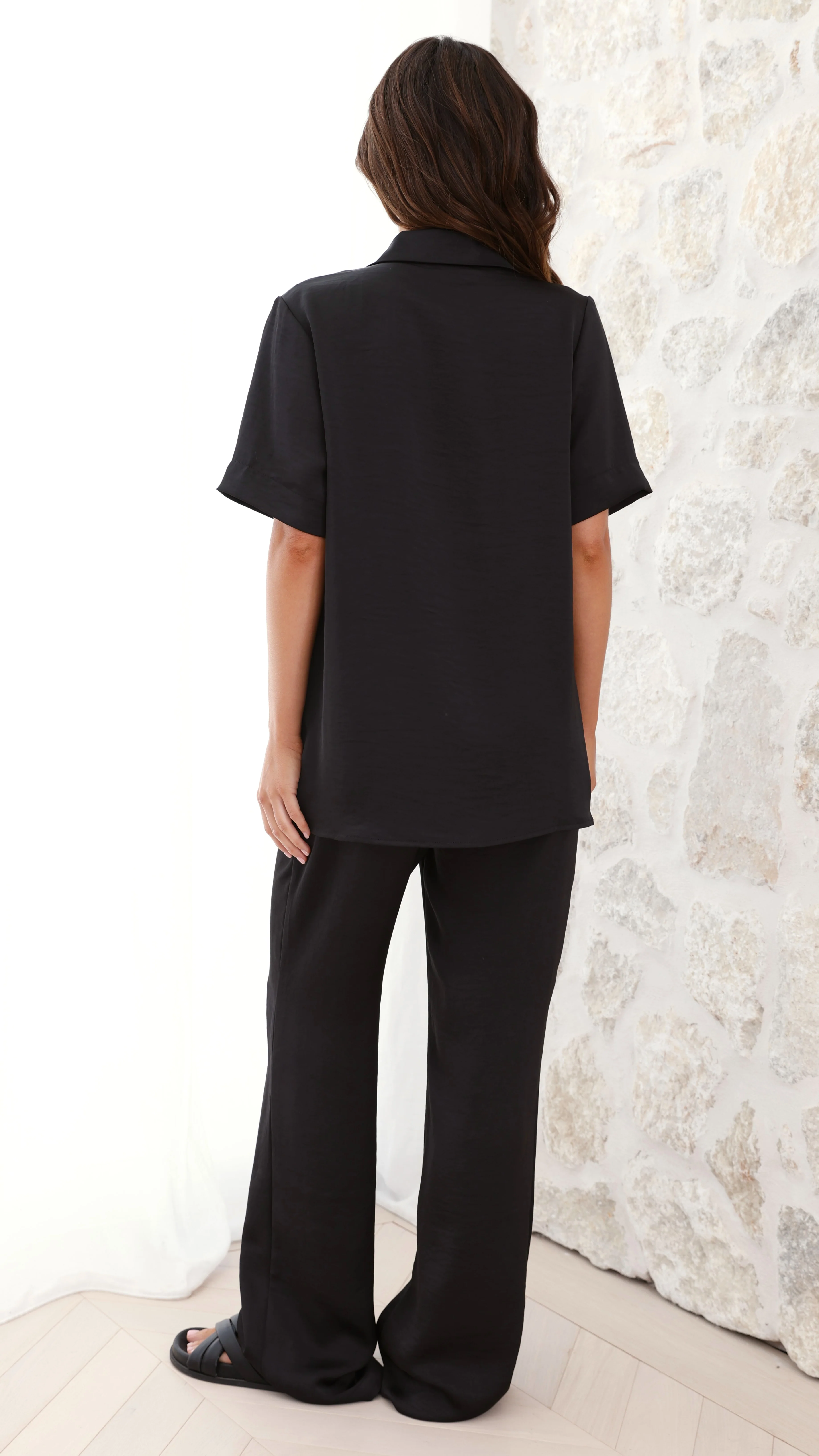 Imogen Button Shirt - Black
