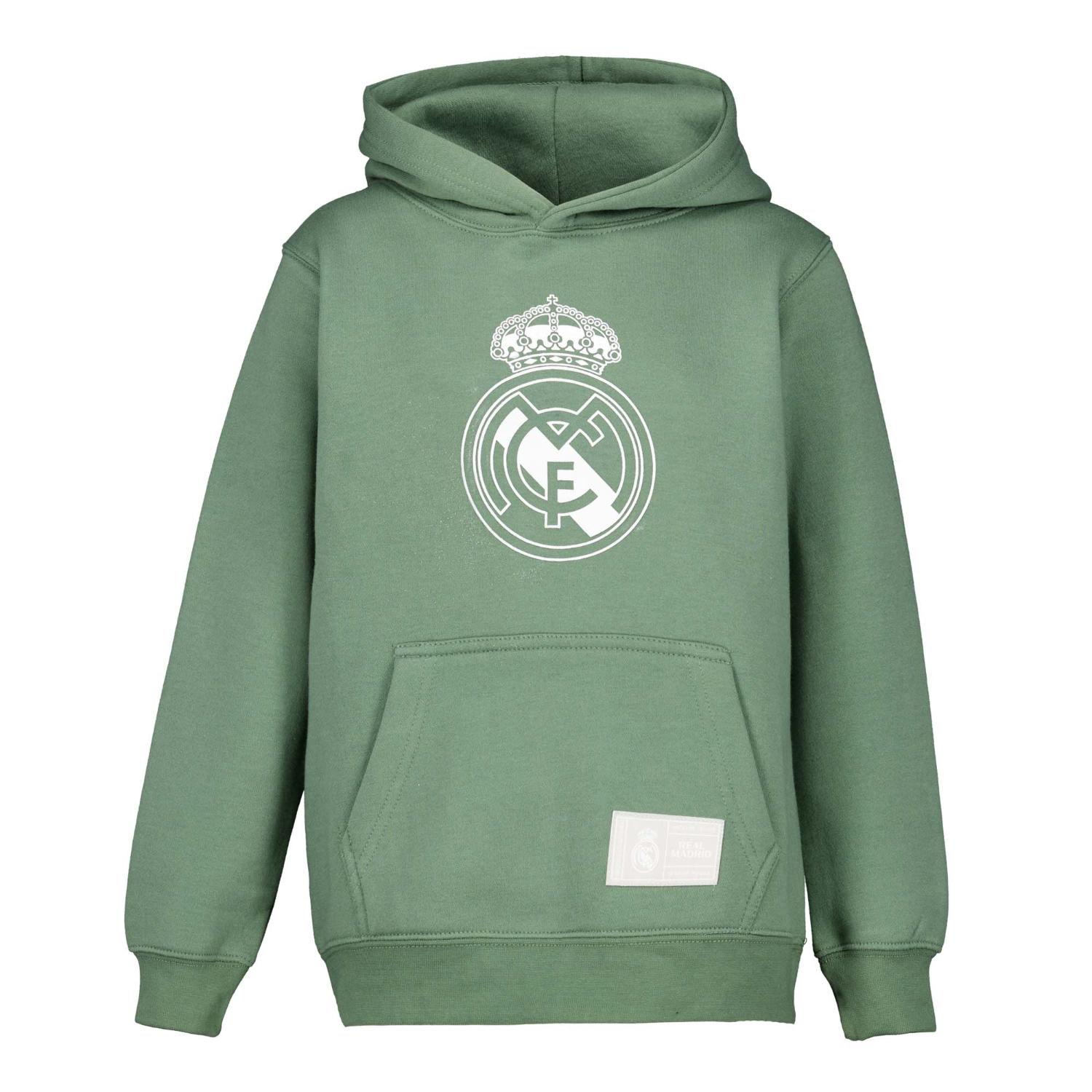 Kids Color Crest Hoodie Dark Green Real Madrid