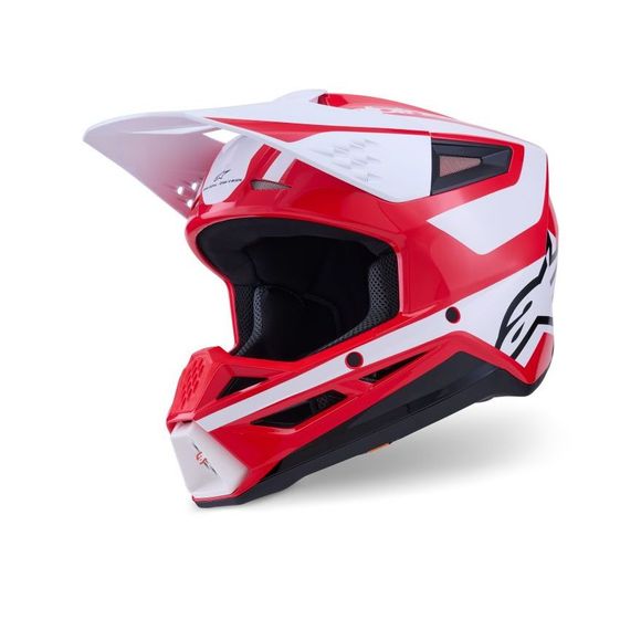 Casque cross Alpinestars S-M3 HEAT 2026 - Rouge / BlancRef : AP3966