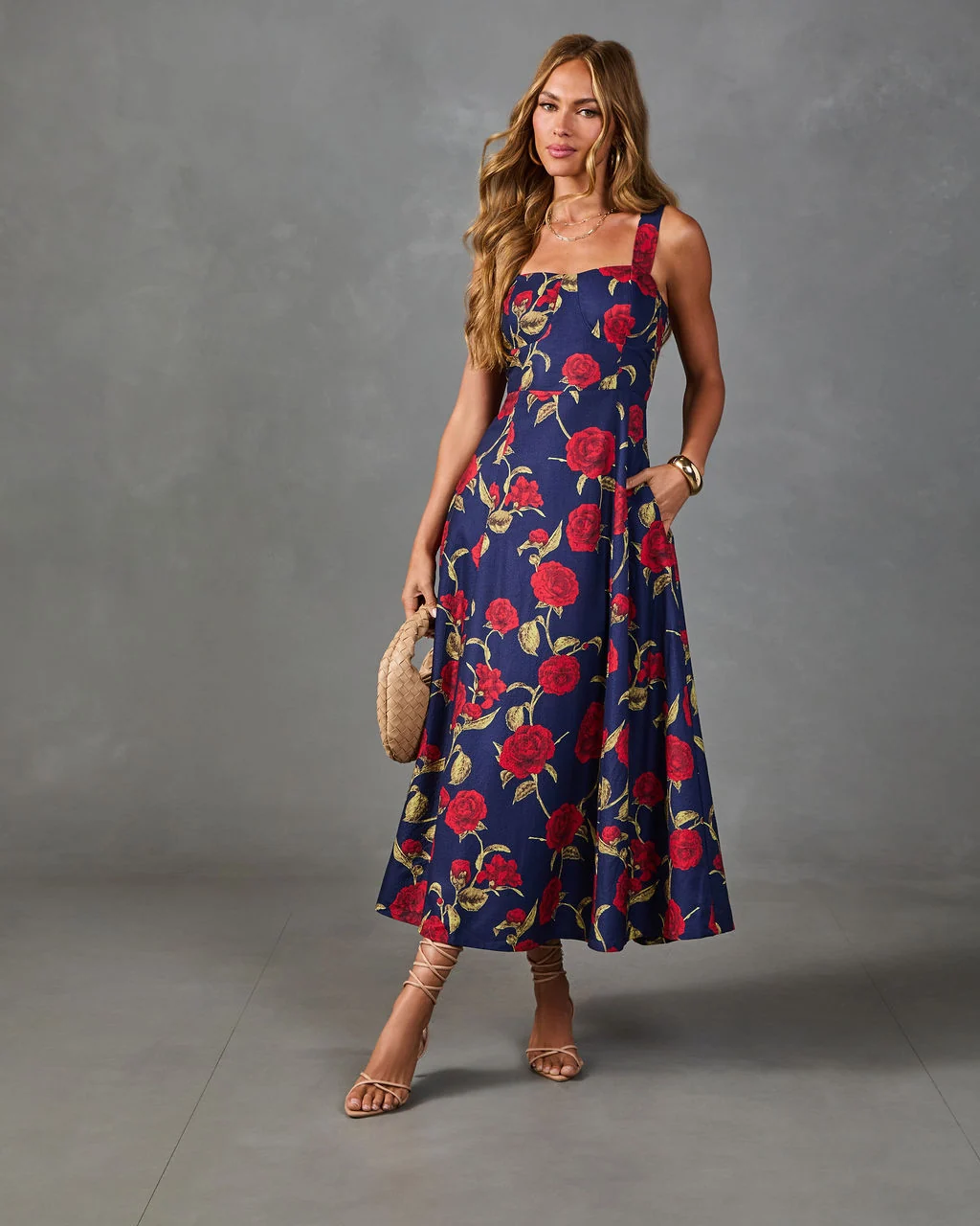 Ivy Garden Floral Midi Dress