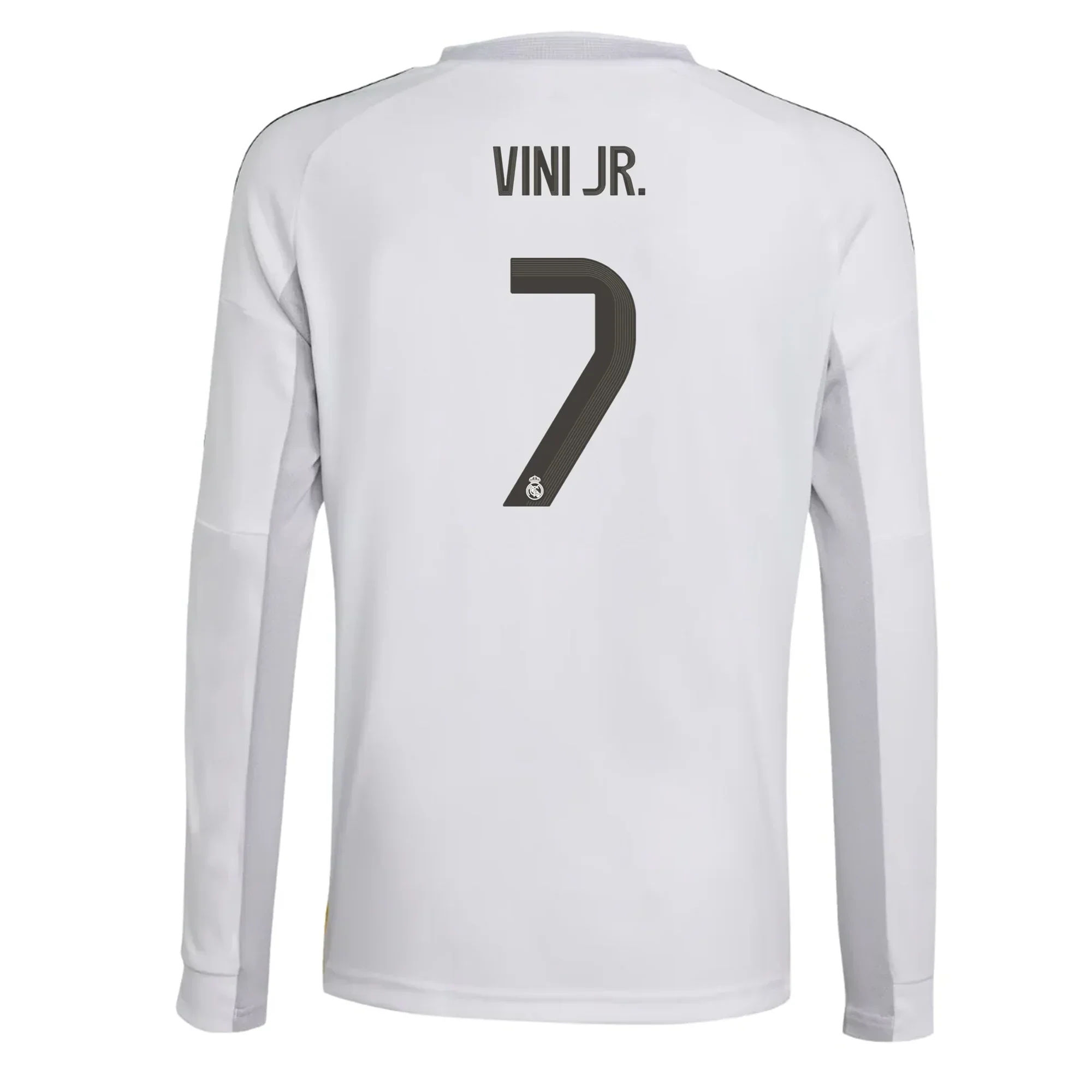 Youth Real Madrid Vini Jr. Long Sleeve Home Jersey 25/26 (White)