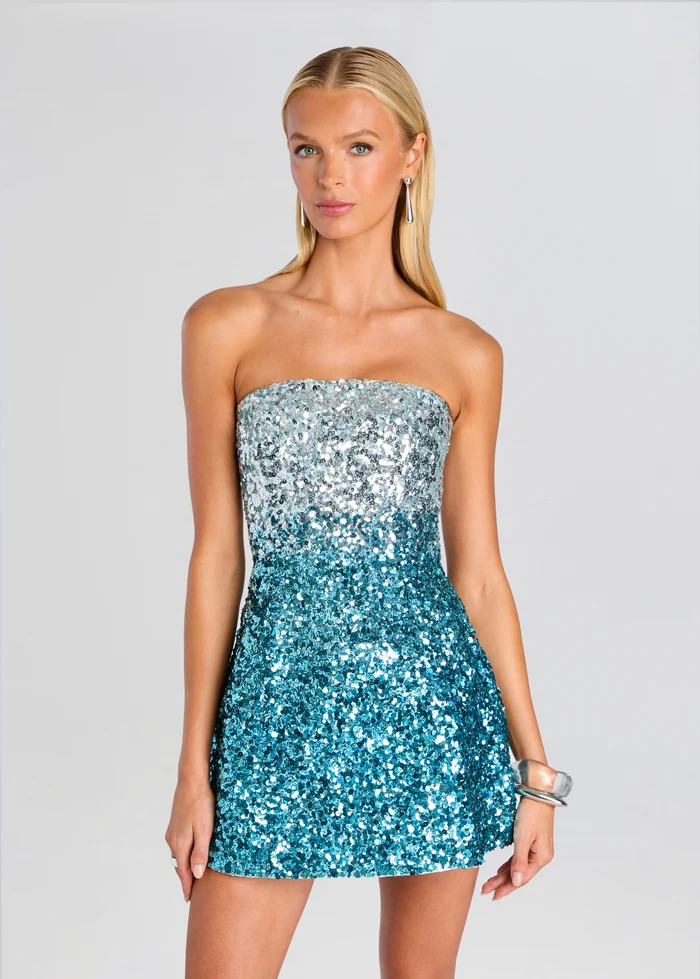 Tancy Sequin Ombre Mini Dress