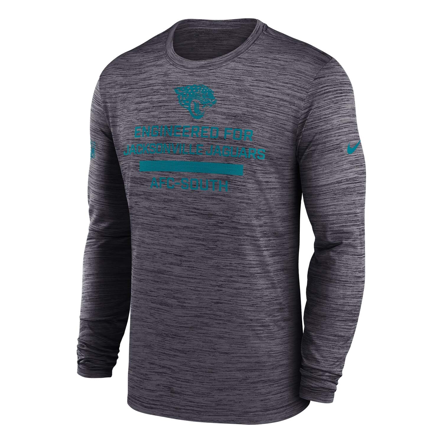 Jacksonville Jaguars 2025 NFL Sideline Nike Velocity Performance Long Sleeve T-Shirt Gray