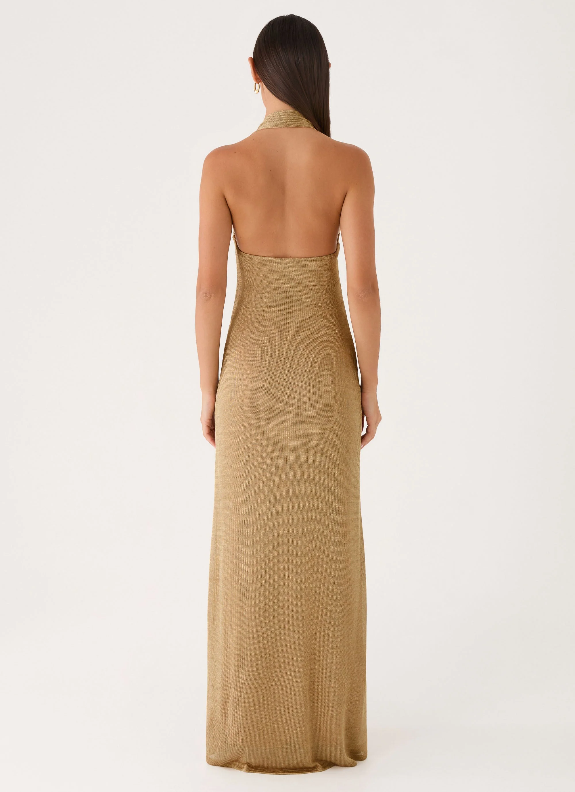 Cassira Shimmer Maxi Dress - Shimmer Gold