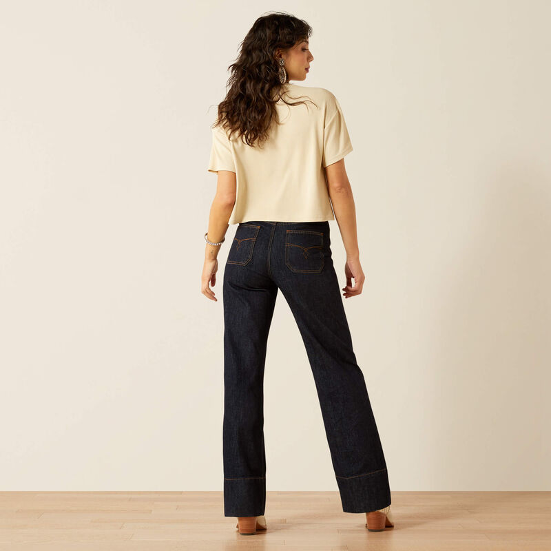 Ultra High Rise Tomboy Western Utility Wide Leg Jean