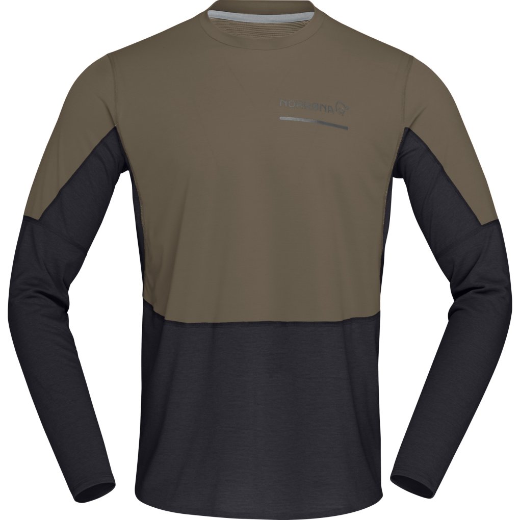 Norrona senja equaliser lightweight Long sleeve Shirt Men - Olive Night