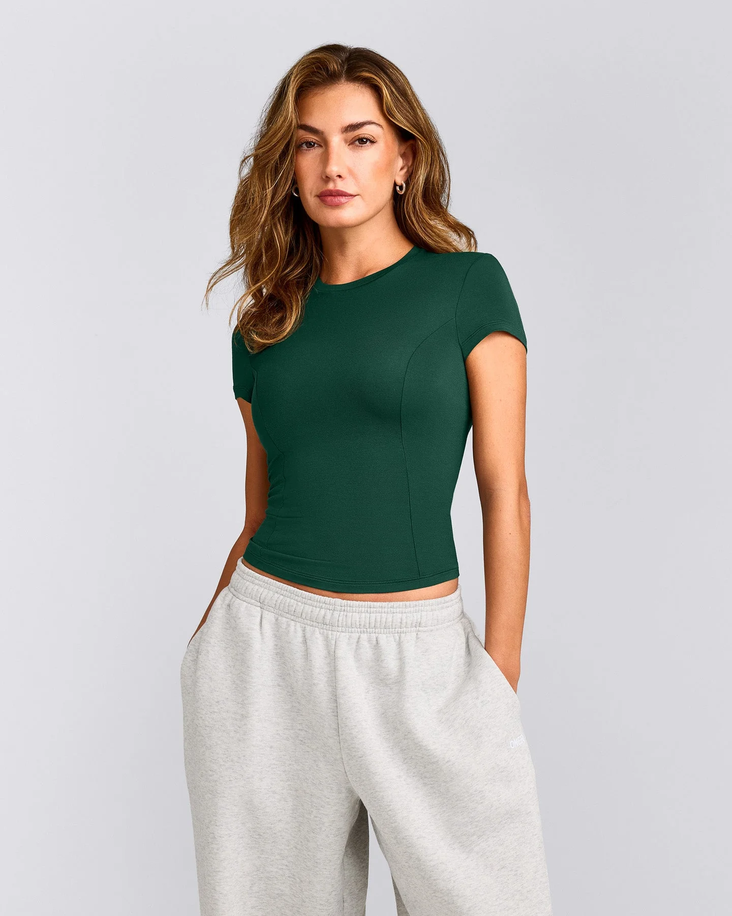 Mellow™ Motion Crew Neck Top | Racing Green