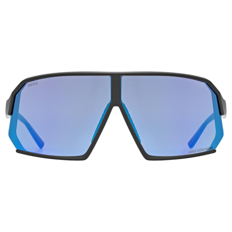 Uvex sportstyle 237 CV Glasses - black matt/mirror blue
