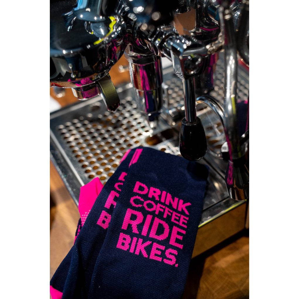 SPORCKS Cycling Socks - Drink Coffee Pink