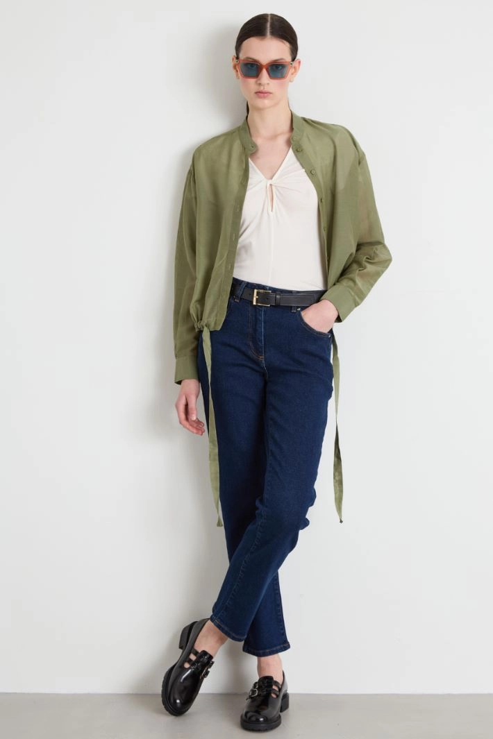 T-shirt with knot - IVORY