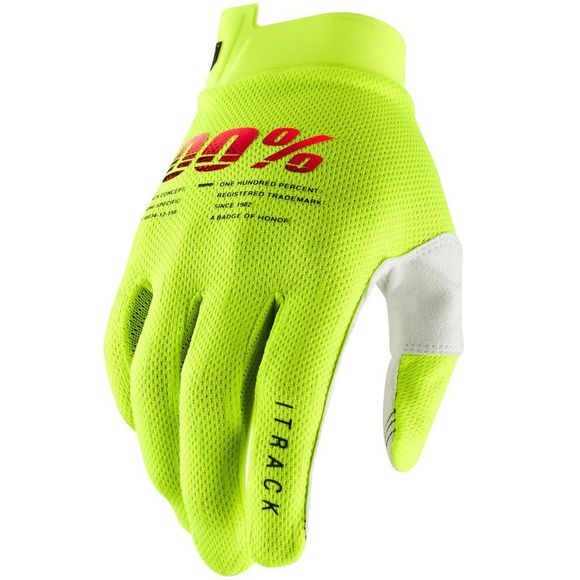 100% ITRACK YOUTH cross gloves - YellowRef: CE1238