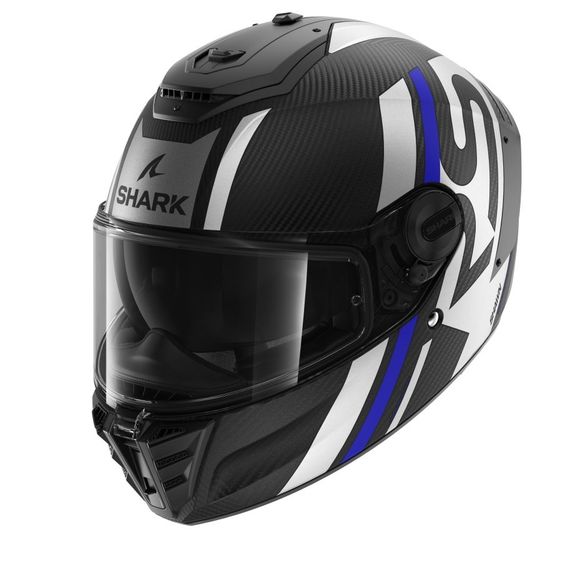 Shark SPARTAN RS CARBON SHAWN MAT Full-Face Helmet - Blue / GreyRef: SH1680