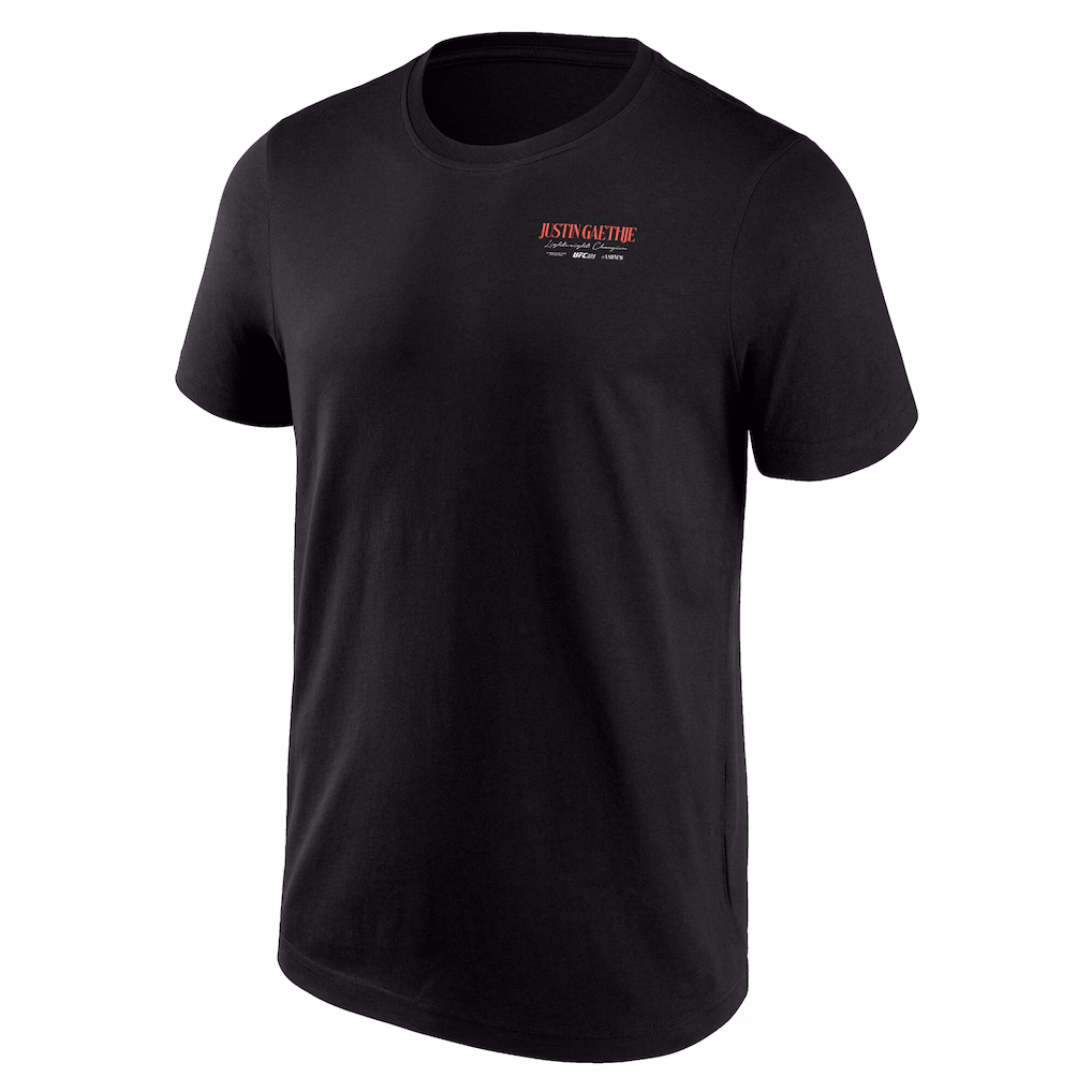 UFC Justin Gaethje 324 Lightweight Champion T-Shirt - Black - Mens