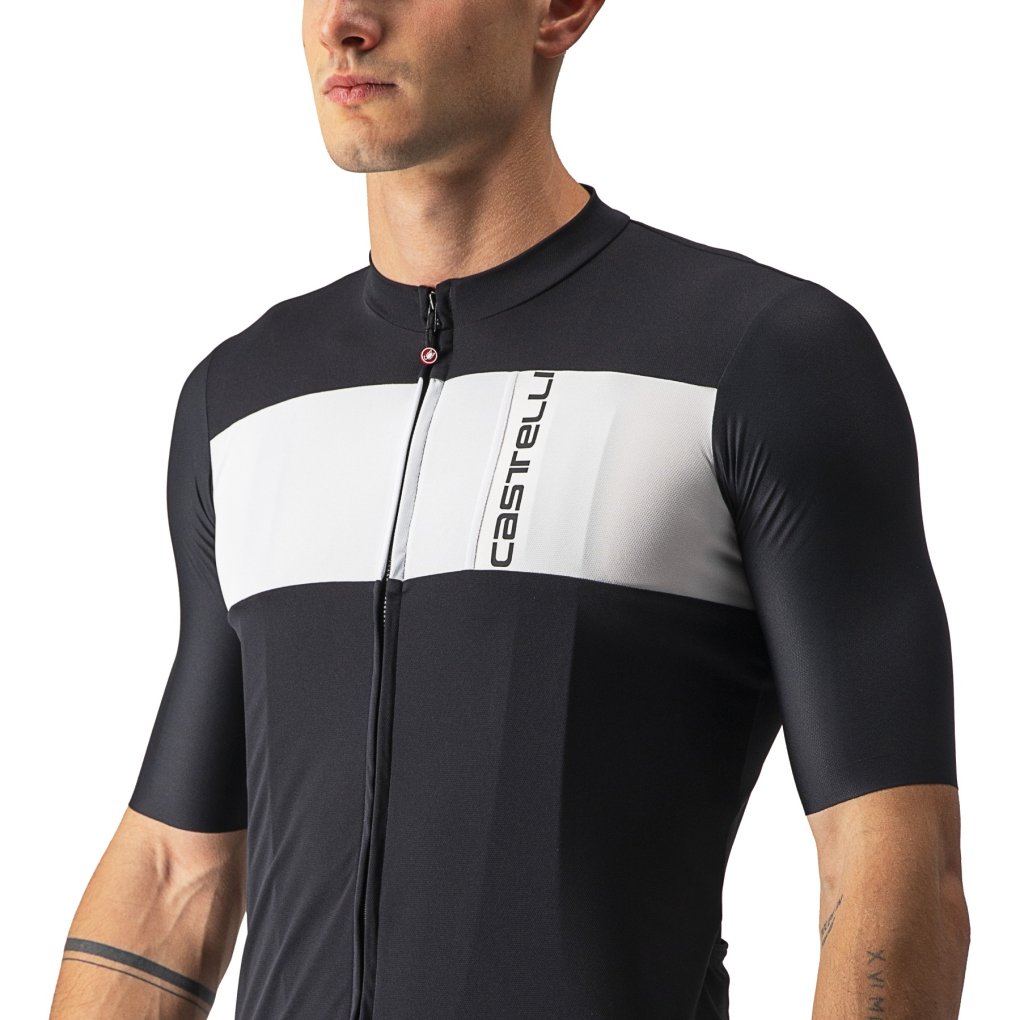 Castelli Prologo 7 Jersey Men - light black/silver grey-ivory 085