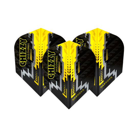 Harrows Dave Chisnall Prime Black Yellow No. 6 Flights