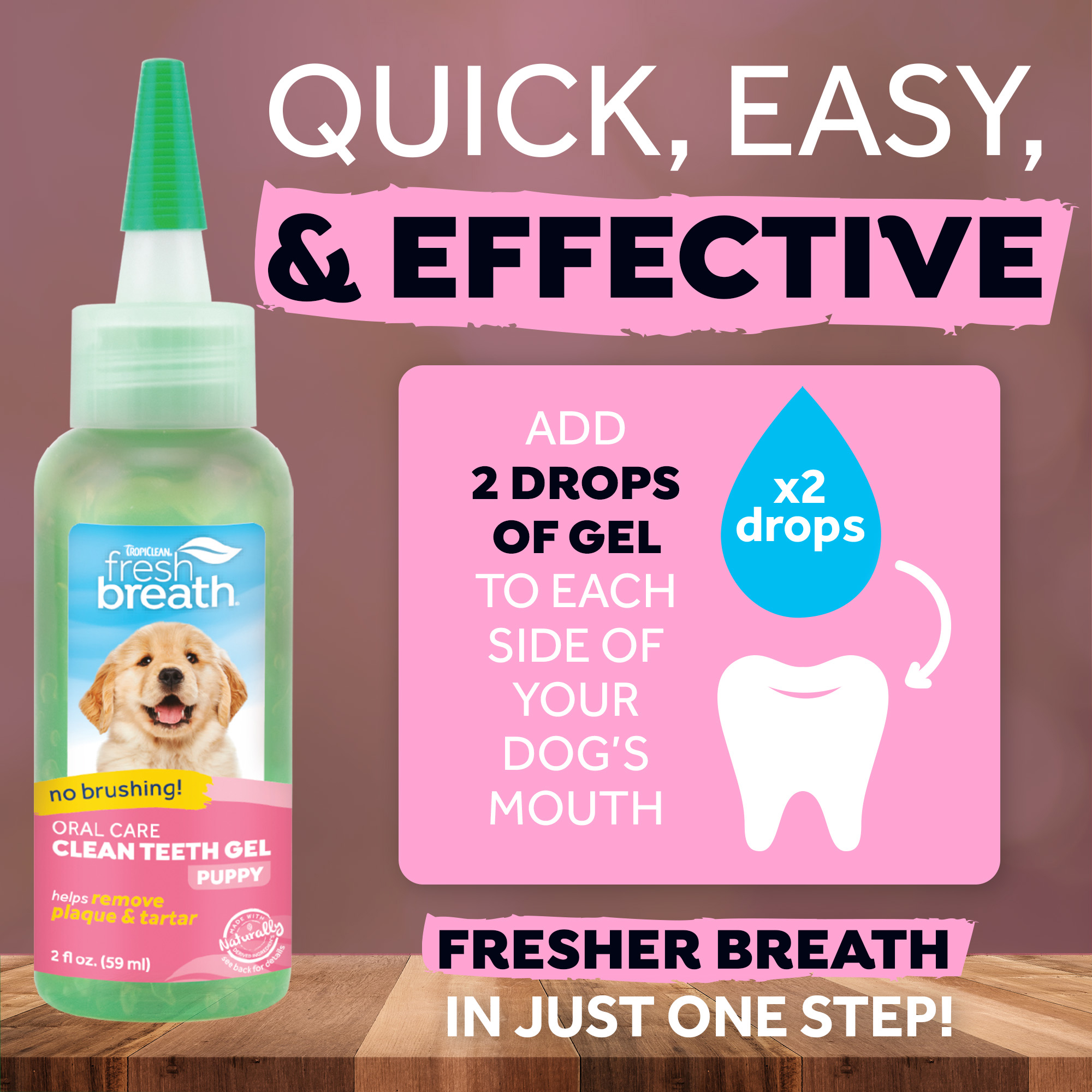 TropiClean - Fresh Breath Puppy Clean Teeth Gel