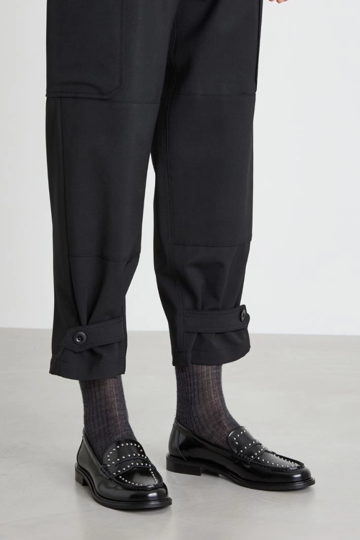 Baggy cargo-style trousers - BLACK