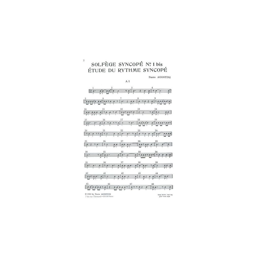 Dante Agostini Solfège Syncope 1 bis – Thomann Ireland