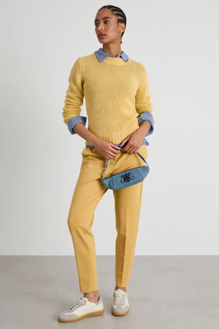 Cashmere crew-neck sweater - YELLOW
